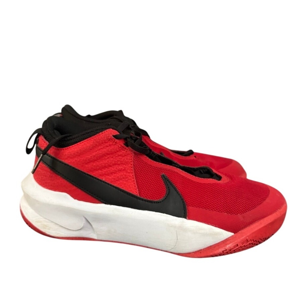 Nike Team Hustle D 10 Basketball Shoes Red Black White CW6735 Womens 8.5
